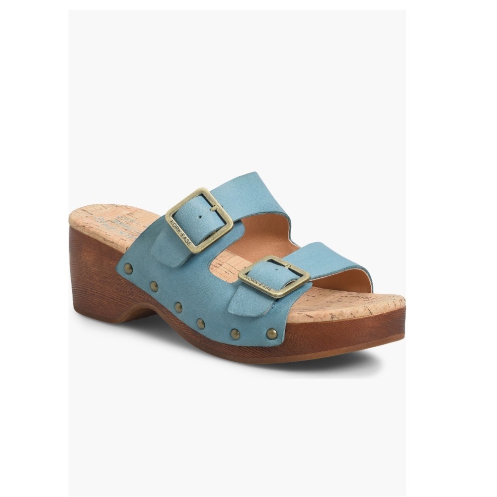 Kork-Ease Sandals Turquoise woodgrain leather sandal  Women’s 8-New